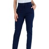 Pantalon De Vestir Color Azul Marino Con Bolsas Para Mujer